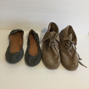 Womens LUCKY BRAND sz 8 bundles slip on felt ballet flats suede ankle boots lot